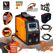 PANTERMAX MMA200LCD Inverter MMA/TIG Schweißer Kabel 2m Haube Kunststoffkoffer Elektroden 2.5kg gallery main image